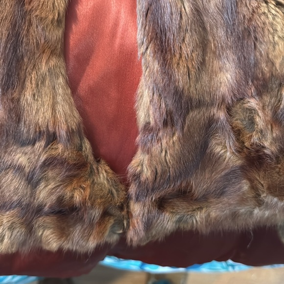 Gorgeous Brown Fur Coat GEORGE BENIOFF Oakland Reno San Francisco Sz L Shawl - Picture 5 of 12